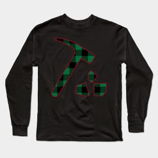 Plaid Christmas Rock Hammer Long Sleeve T-Shirt